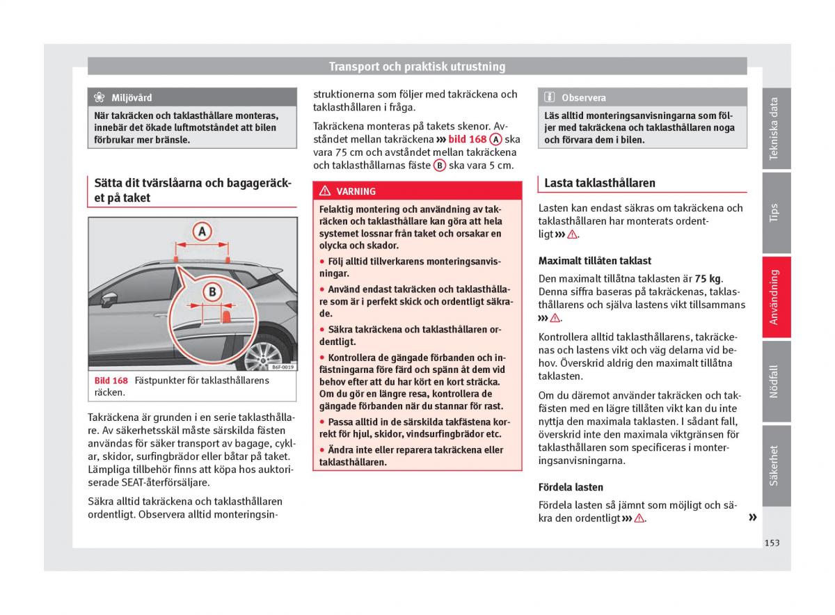 Seat Arona instruktionsbok / page 155