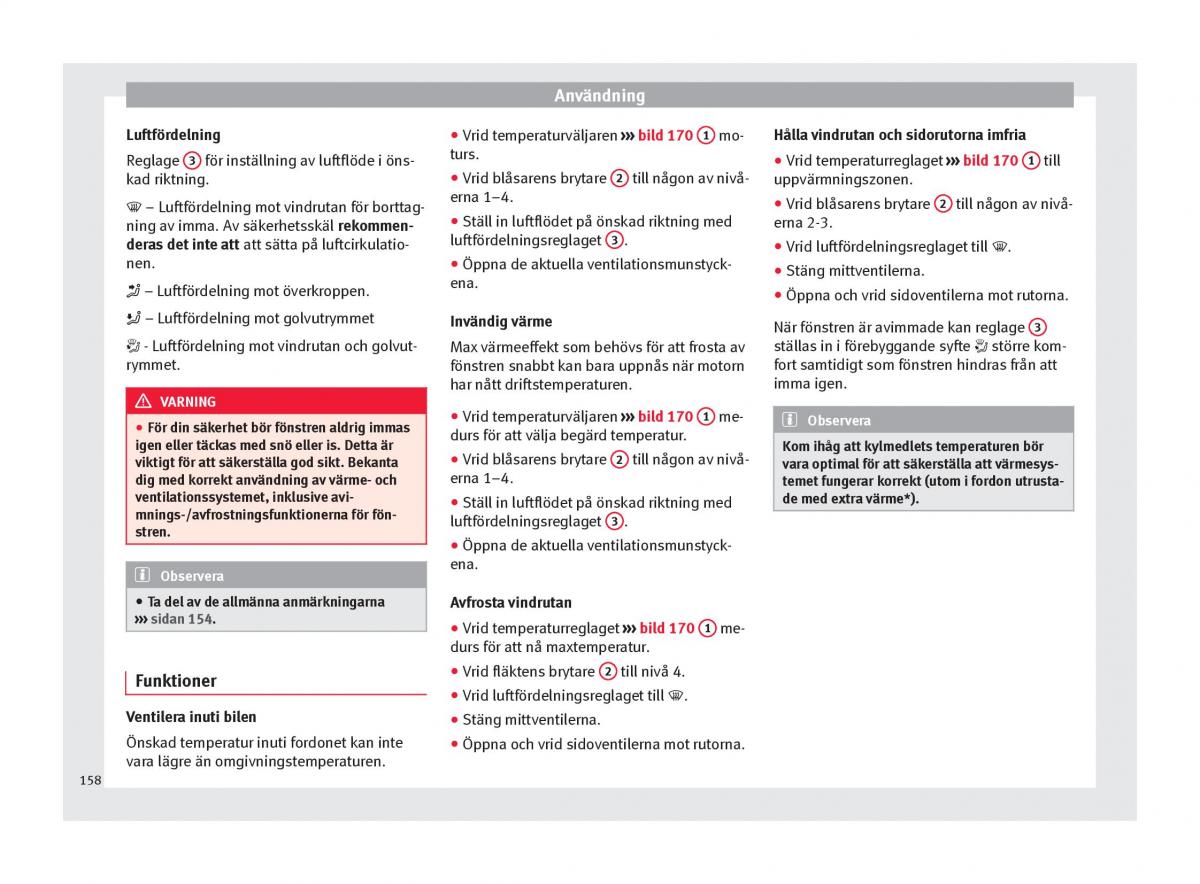 Seat Arona instruktionsbok / page 160