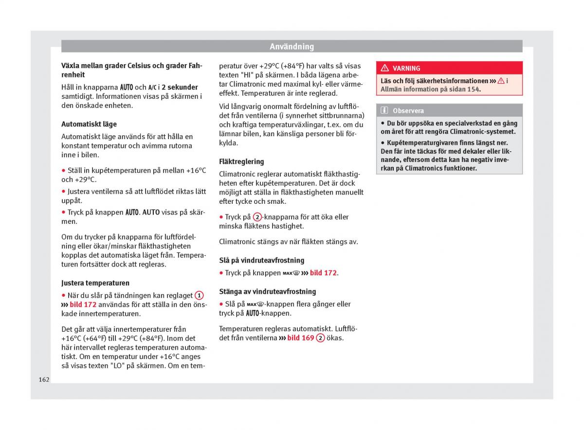 Seat Arona instruktionsbok / page 164