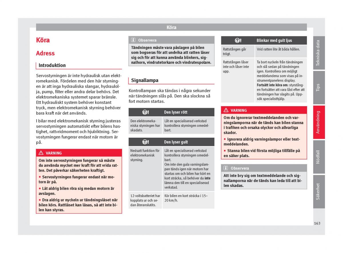 Seat Arona instruktionsbok / page 165