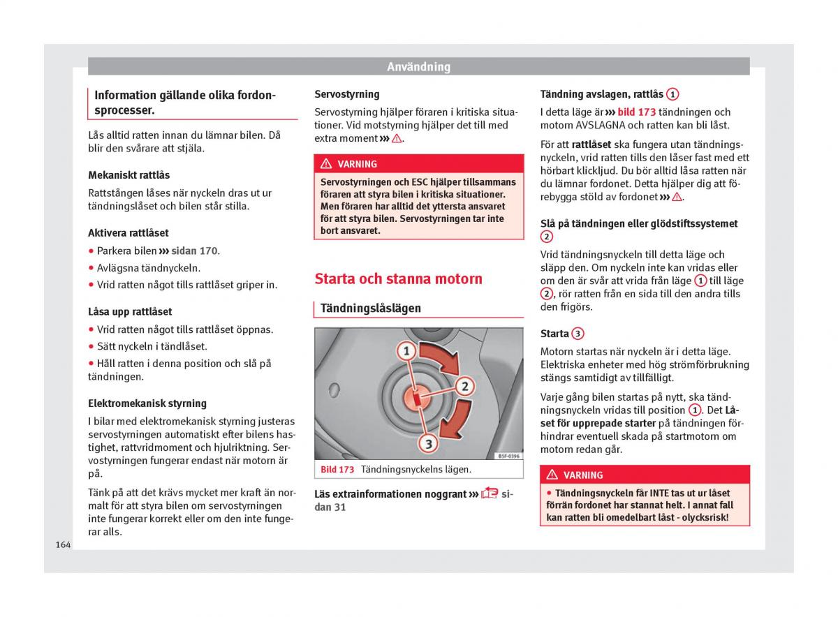 Seat Arona instruktionsbok / page 166