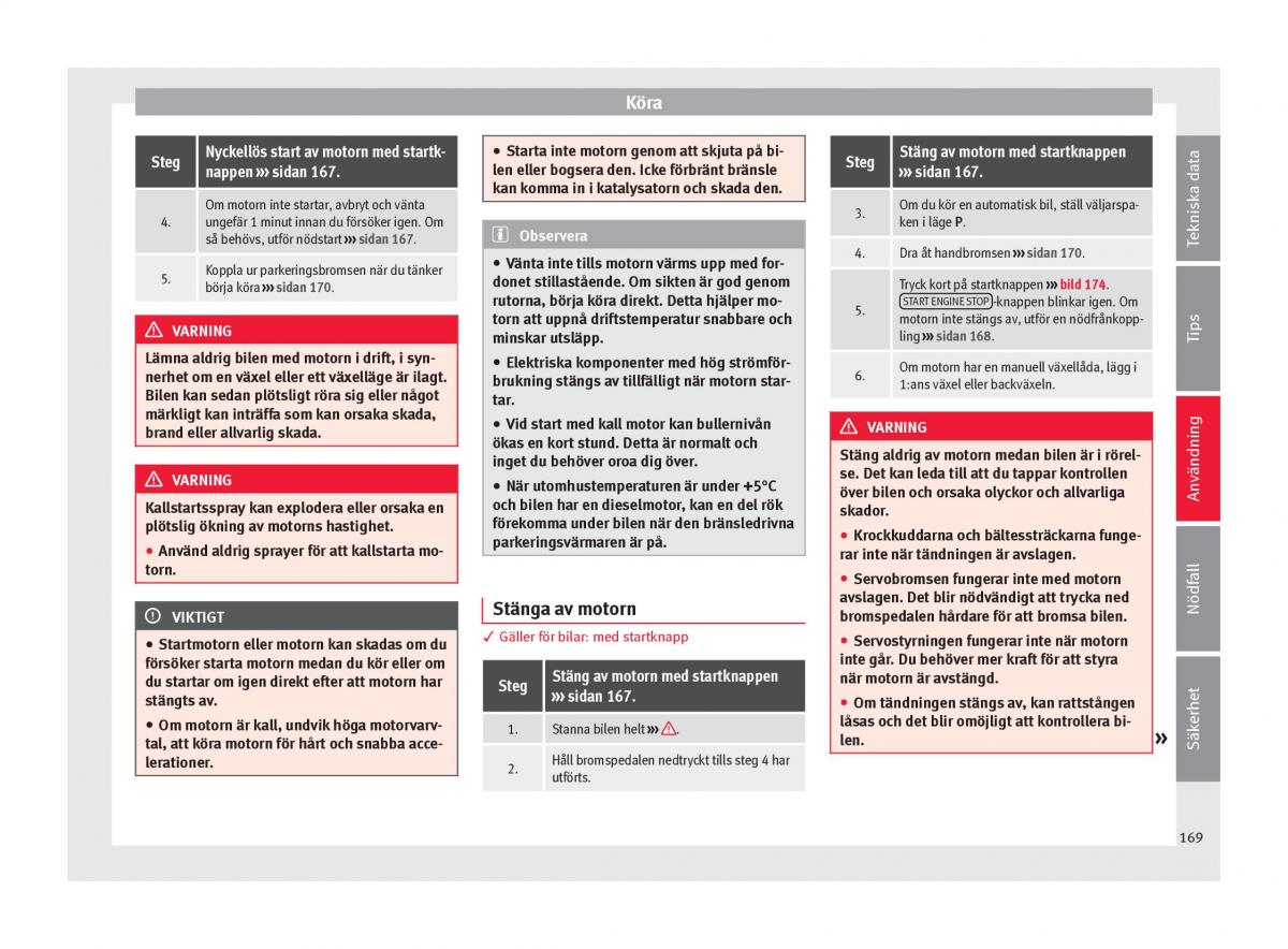 Seat Arona instruktionsbok / page 171