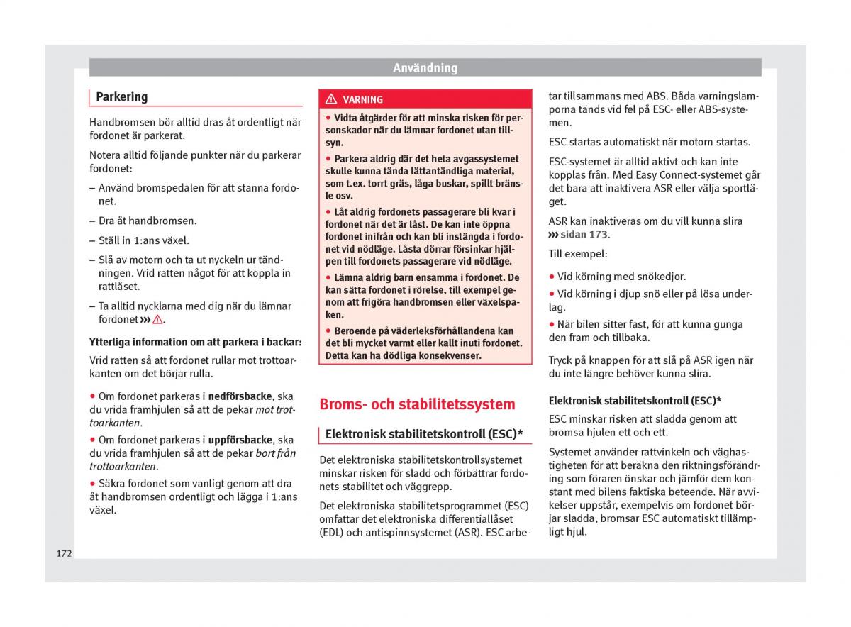 Seat Arona instruktionsbok / page 174