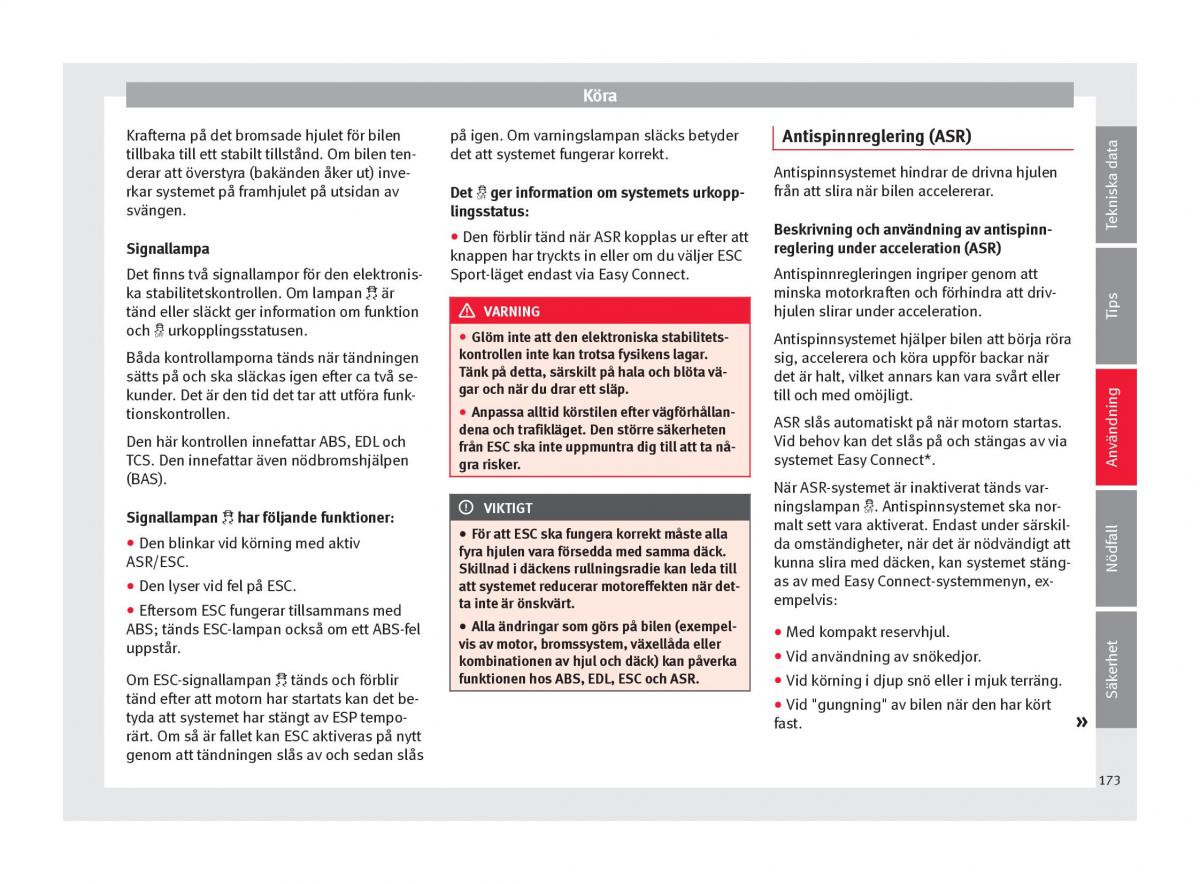 Seat Arona instruktionsbok / page 175