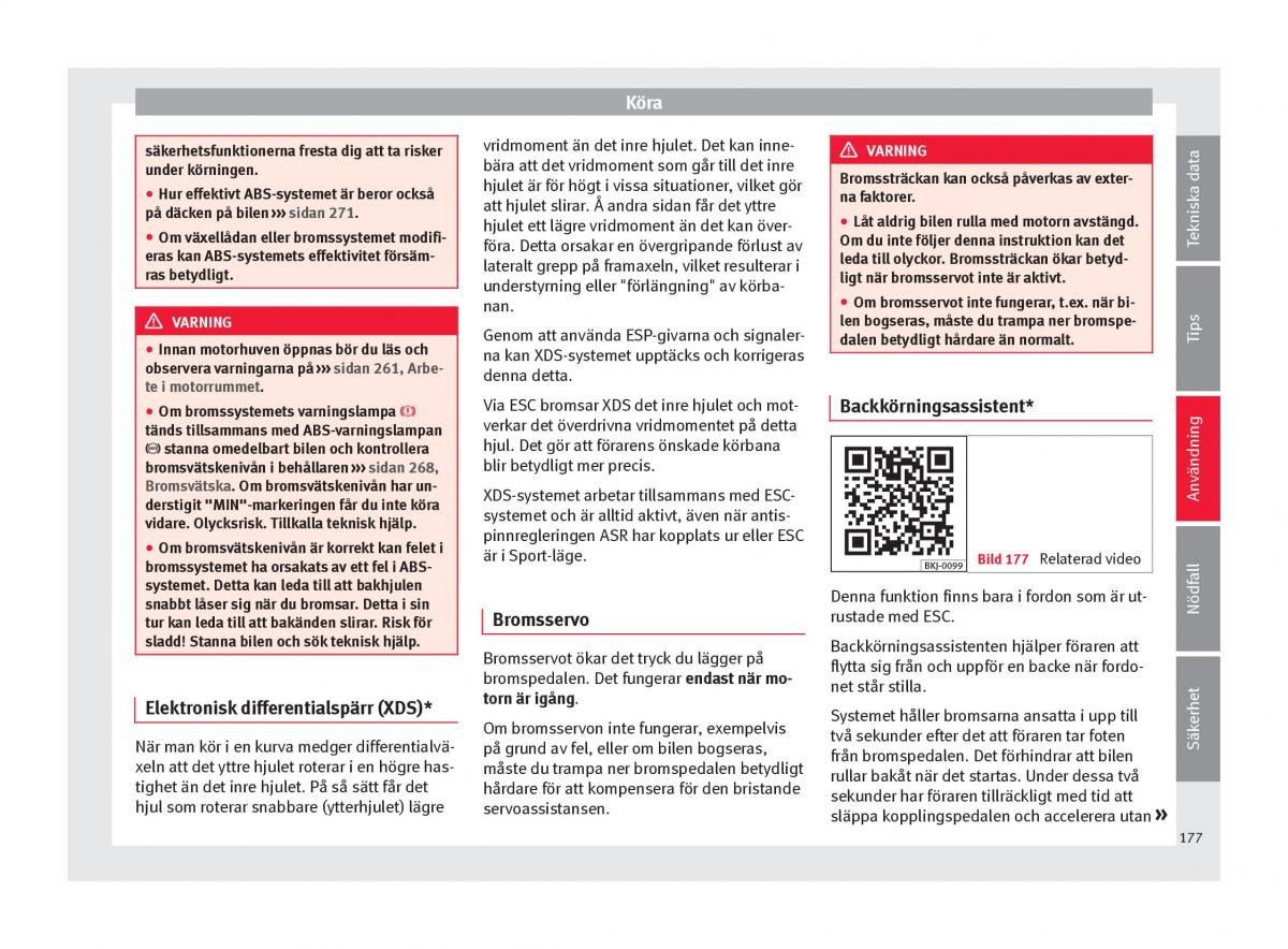 Seat Arona instruktionsbok / page 179