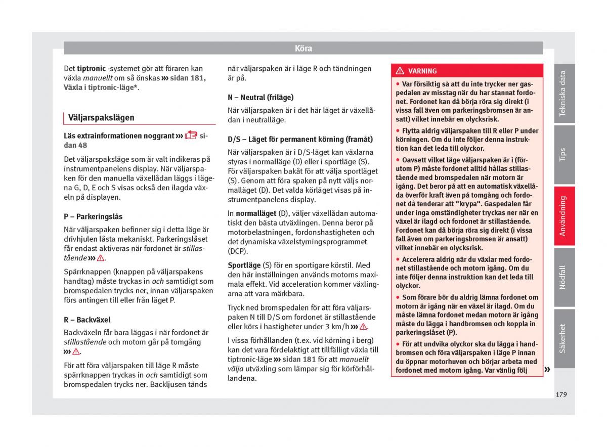 Seat Arona instruktionsbok / page 181