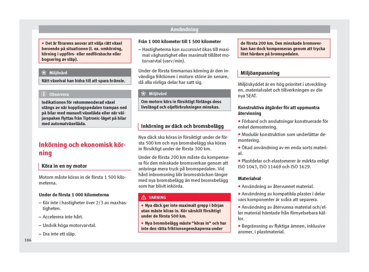 Seat Arona instruktionsbok / page 188