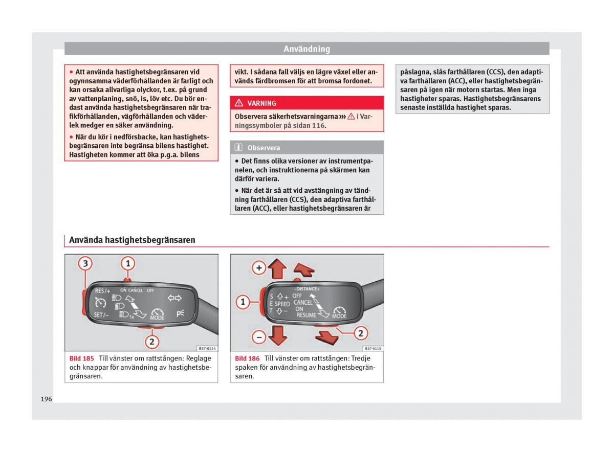 Seat Arona instruktionsbok / page 198