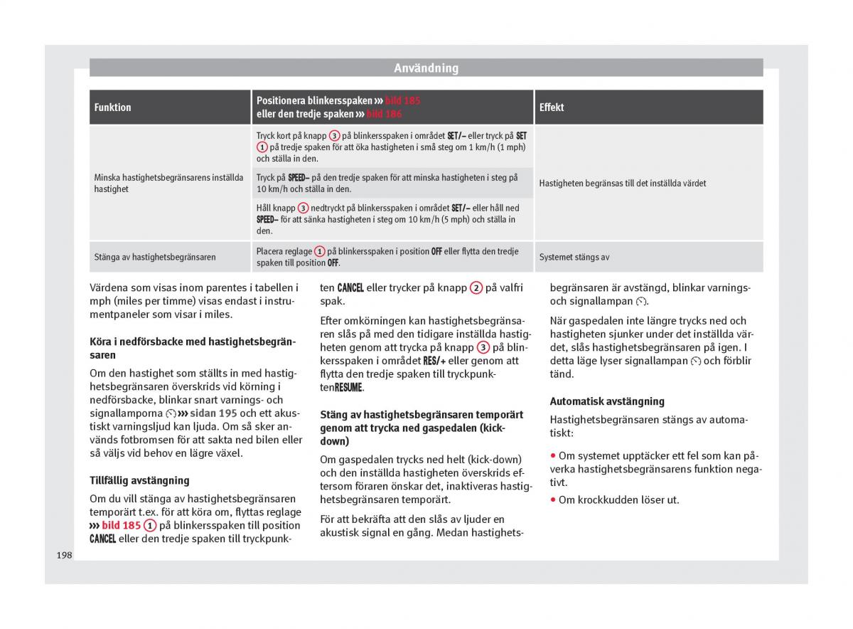 Seat Arona instruktionsbok / page 200