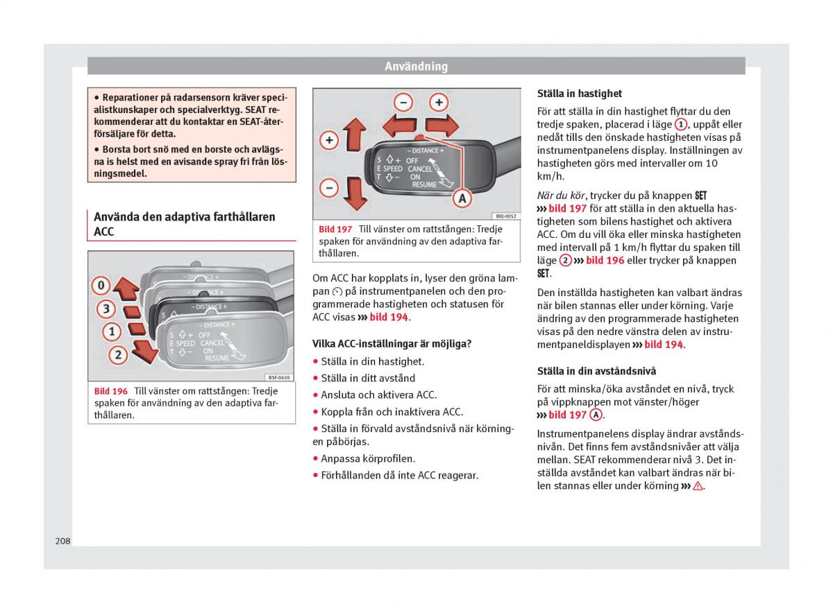 Seat Arona instruktionsbok / page 210