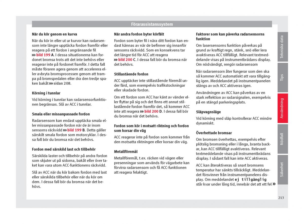 Seat Arona instruktionsbok / page 215