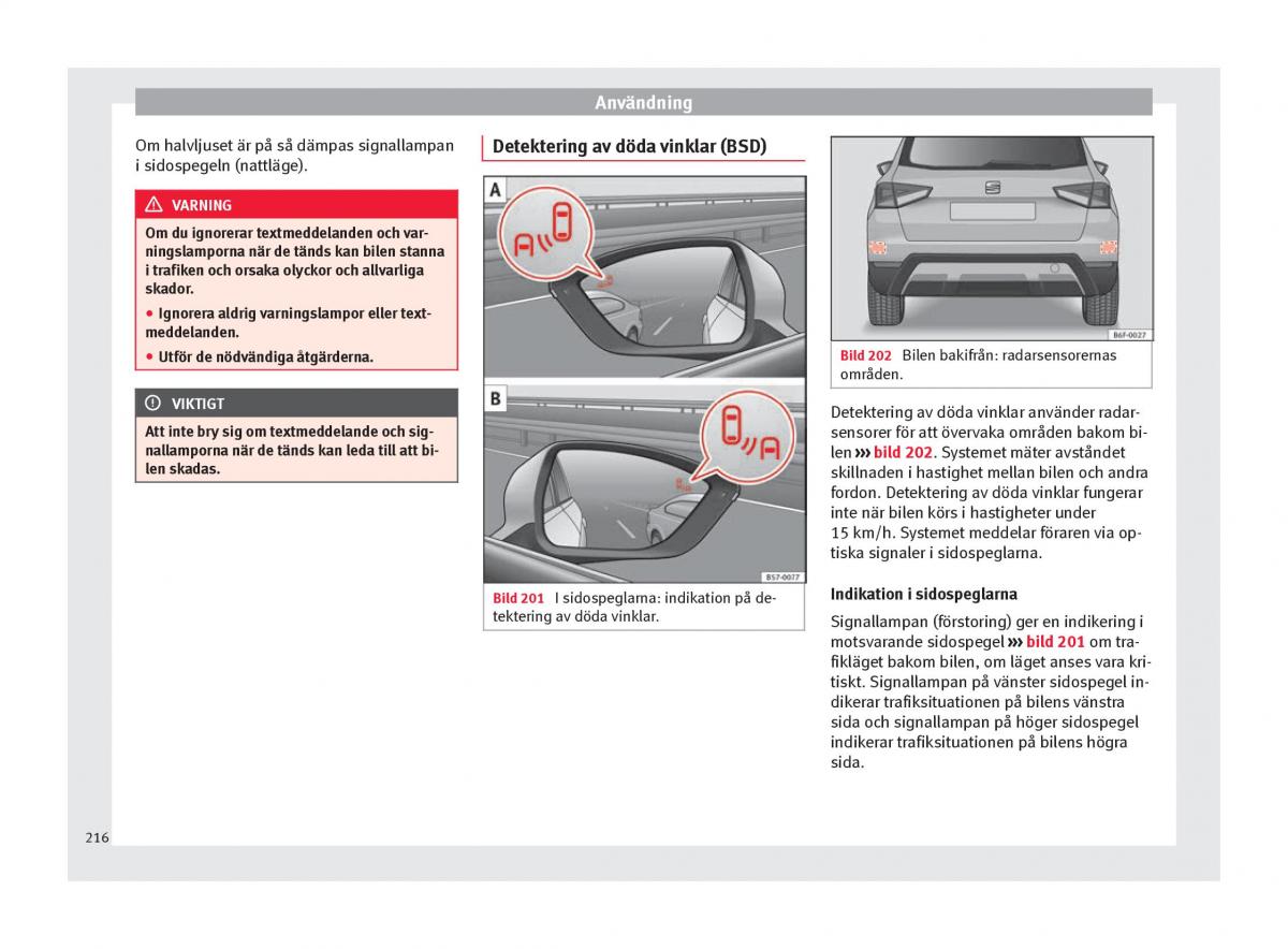 Seat Arona instruktionsbok / page 218