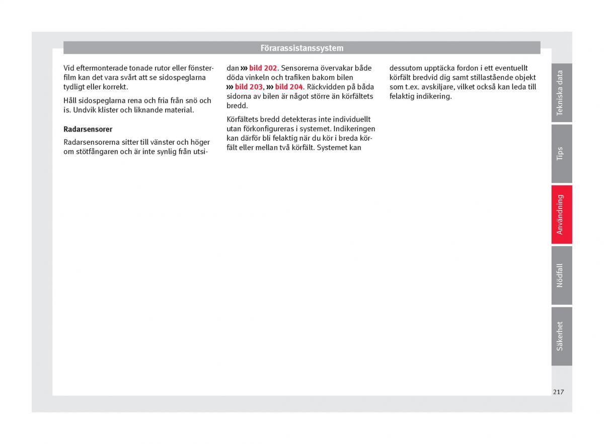 Seat Arona instruktionsbok / page 219