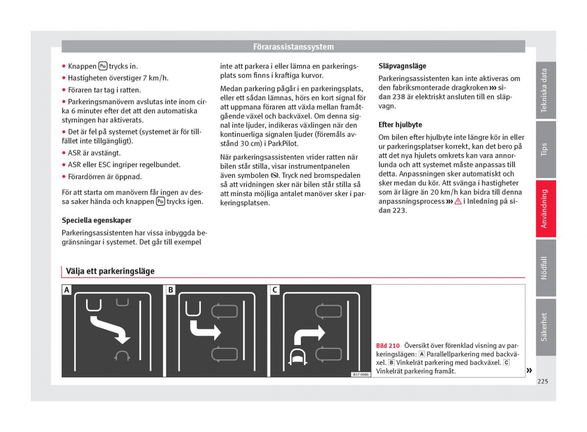 Seat Arona instruktionsbok / page 227