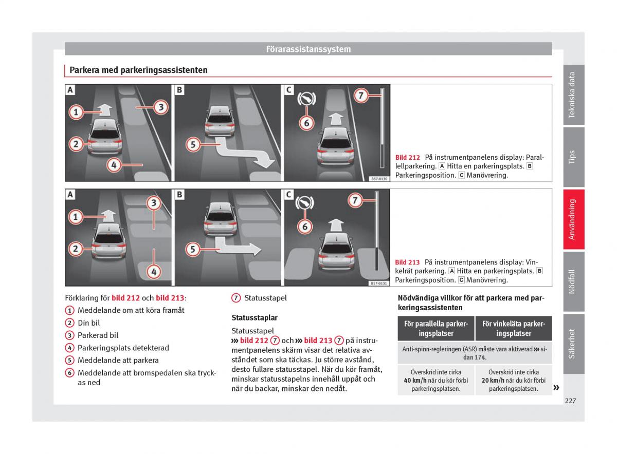 Seat Arona instruktionsbok / page 229