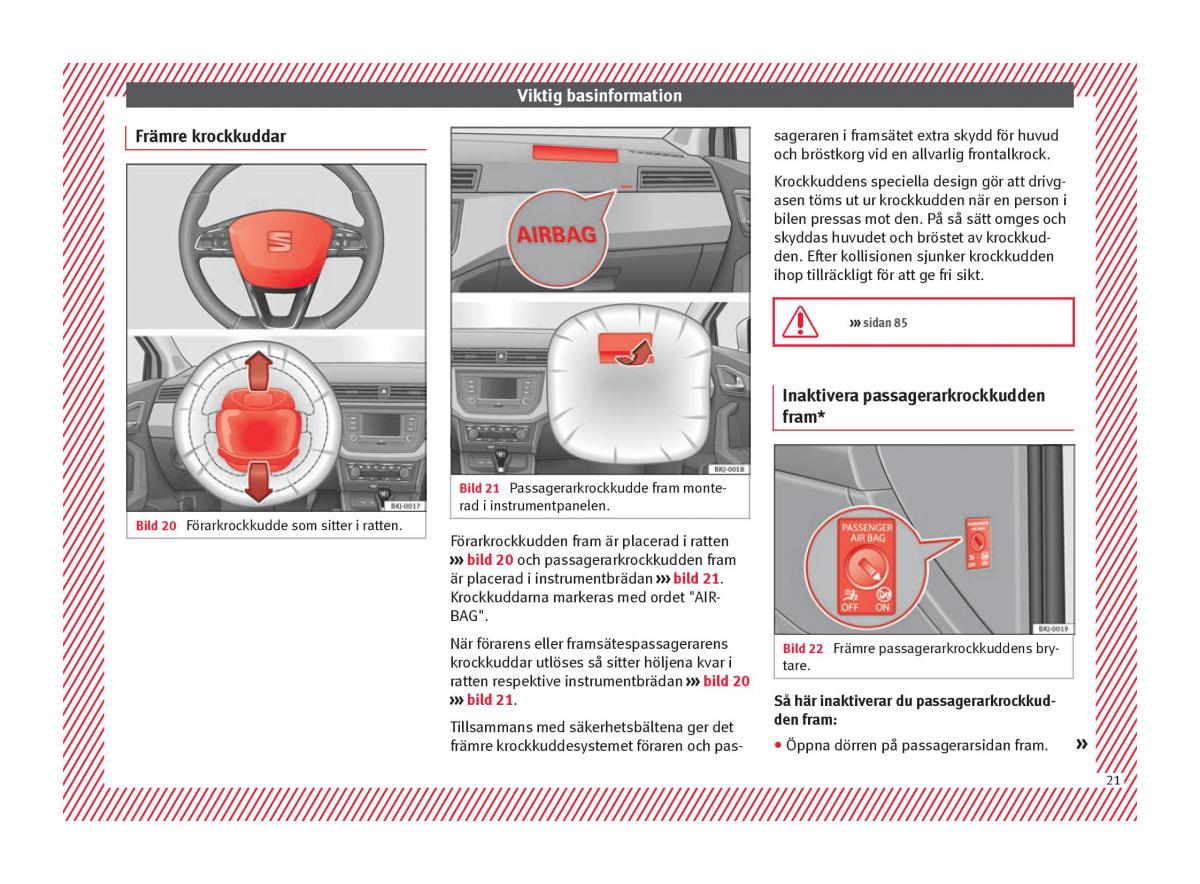 Seat Arona instruktionsbok / page 23