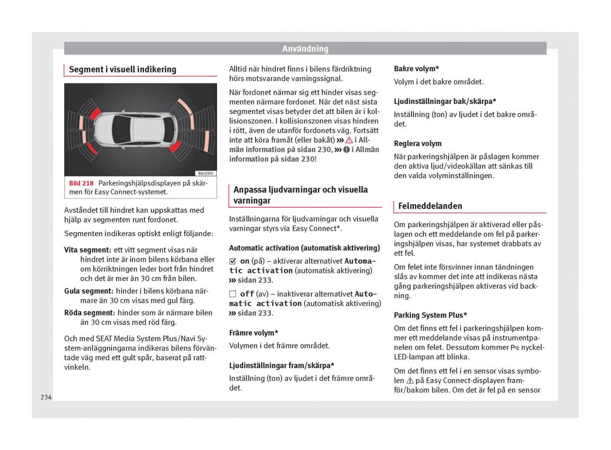 Seat Arona instruktionsbok / page 236