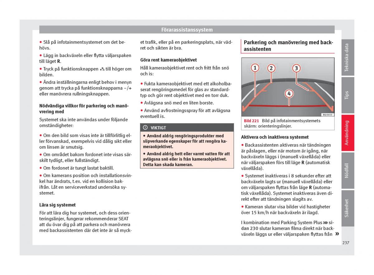 Seat Arona instruktionsbok / page 239