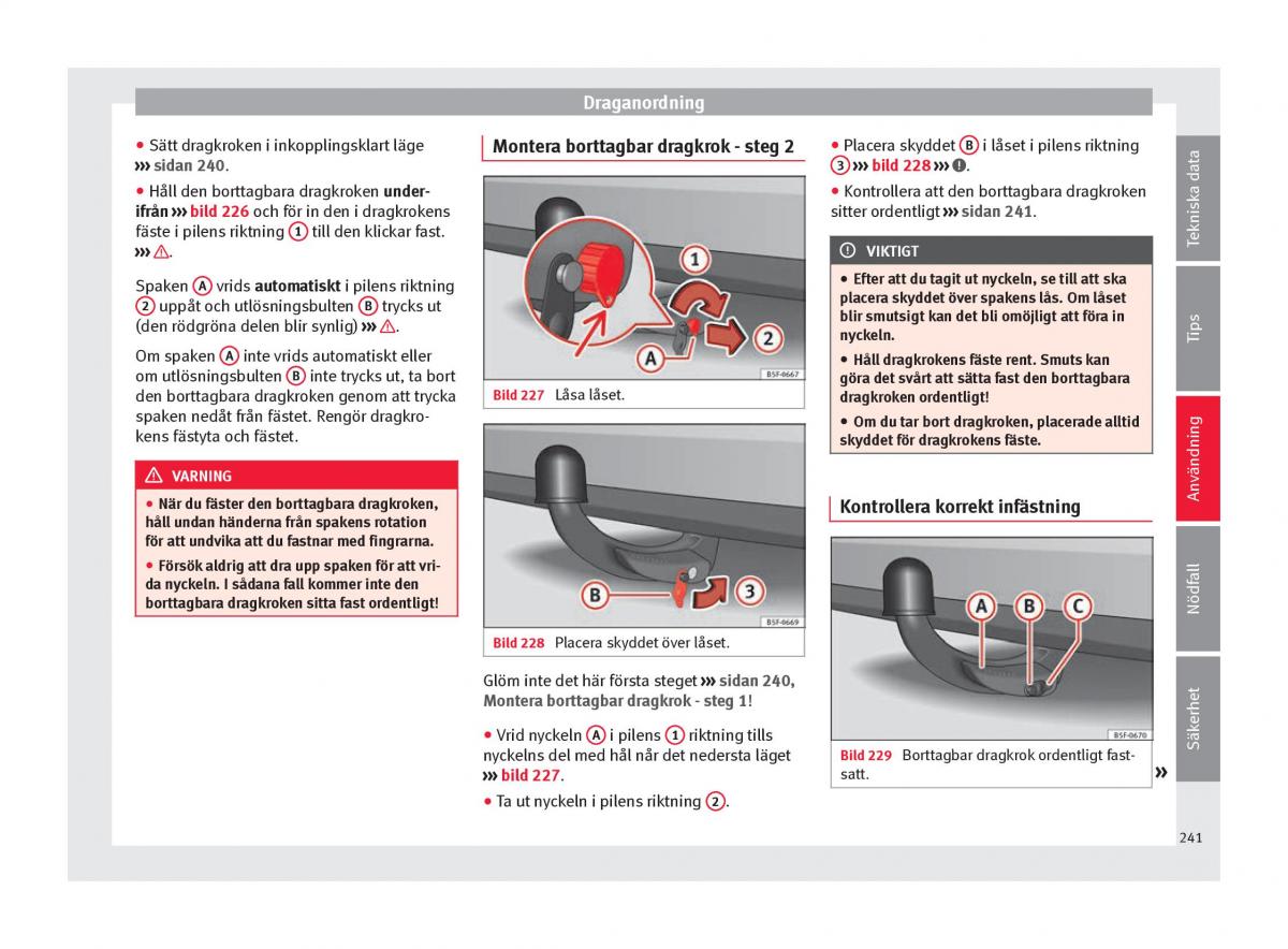 Seat Arona instruktionsbok / page 243