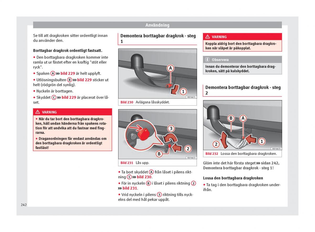 Seat Arona instruktionsbok / page 244