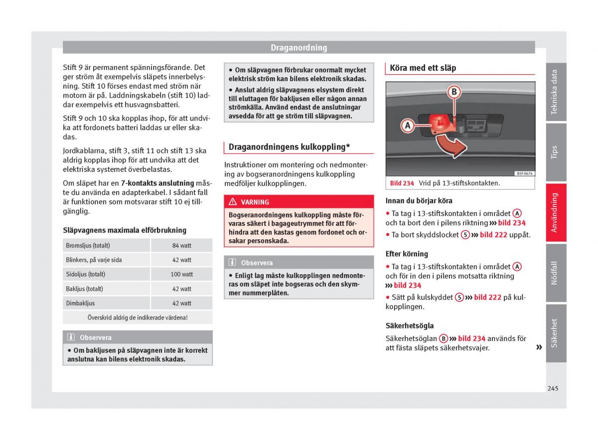 Seat Arona instruktionsbok / page 247