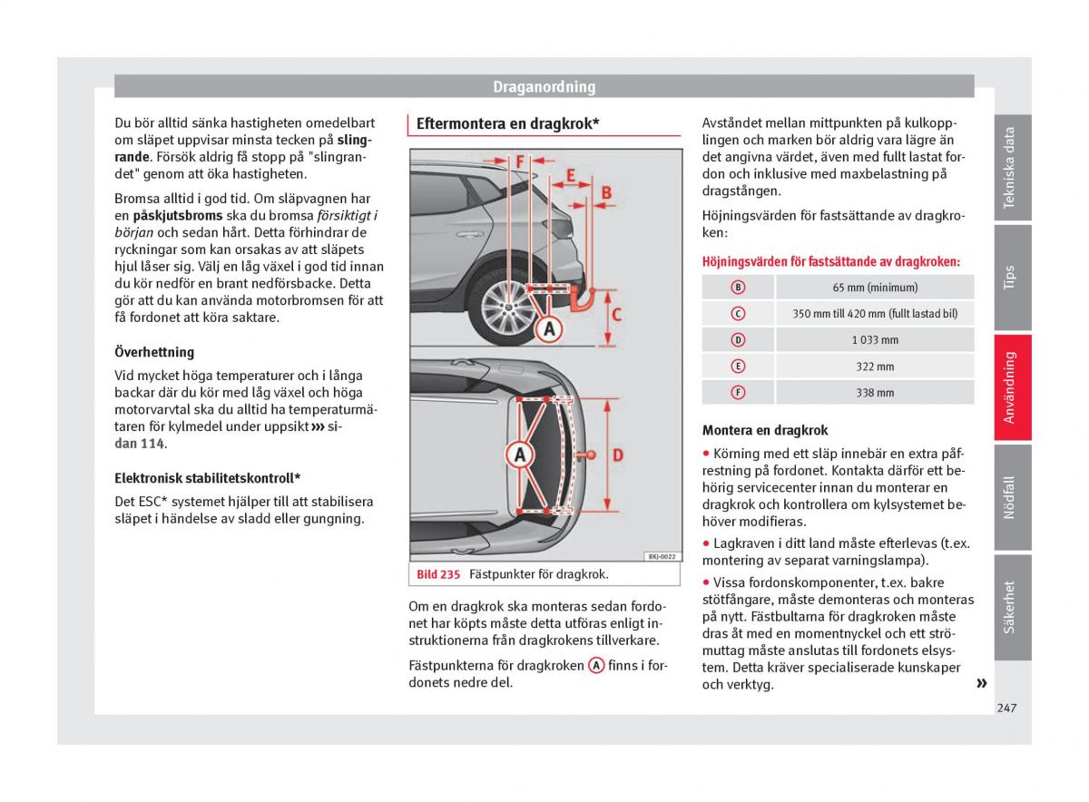 Seat Arona instruktionsbok / page 249