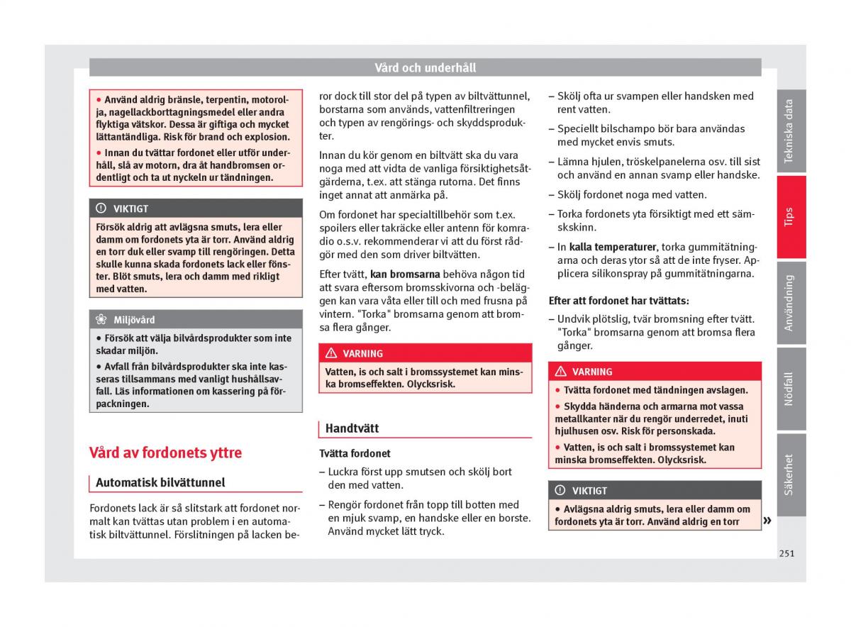 Seat Arona instruktionsbok / page 253