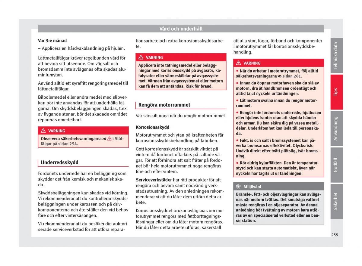 Seat Arona instruktionsbok / page 257