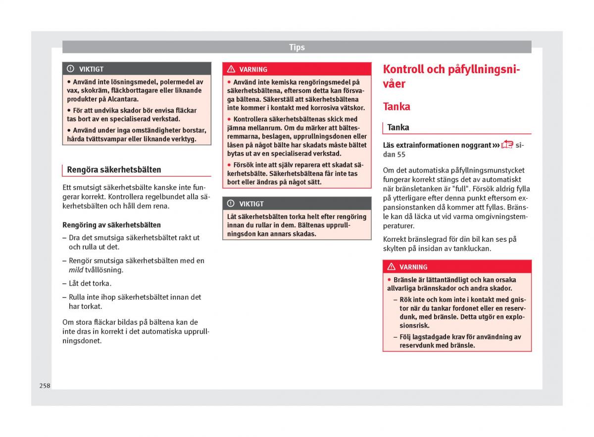 Seat Arona instruktionsbok / page 260