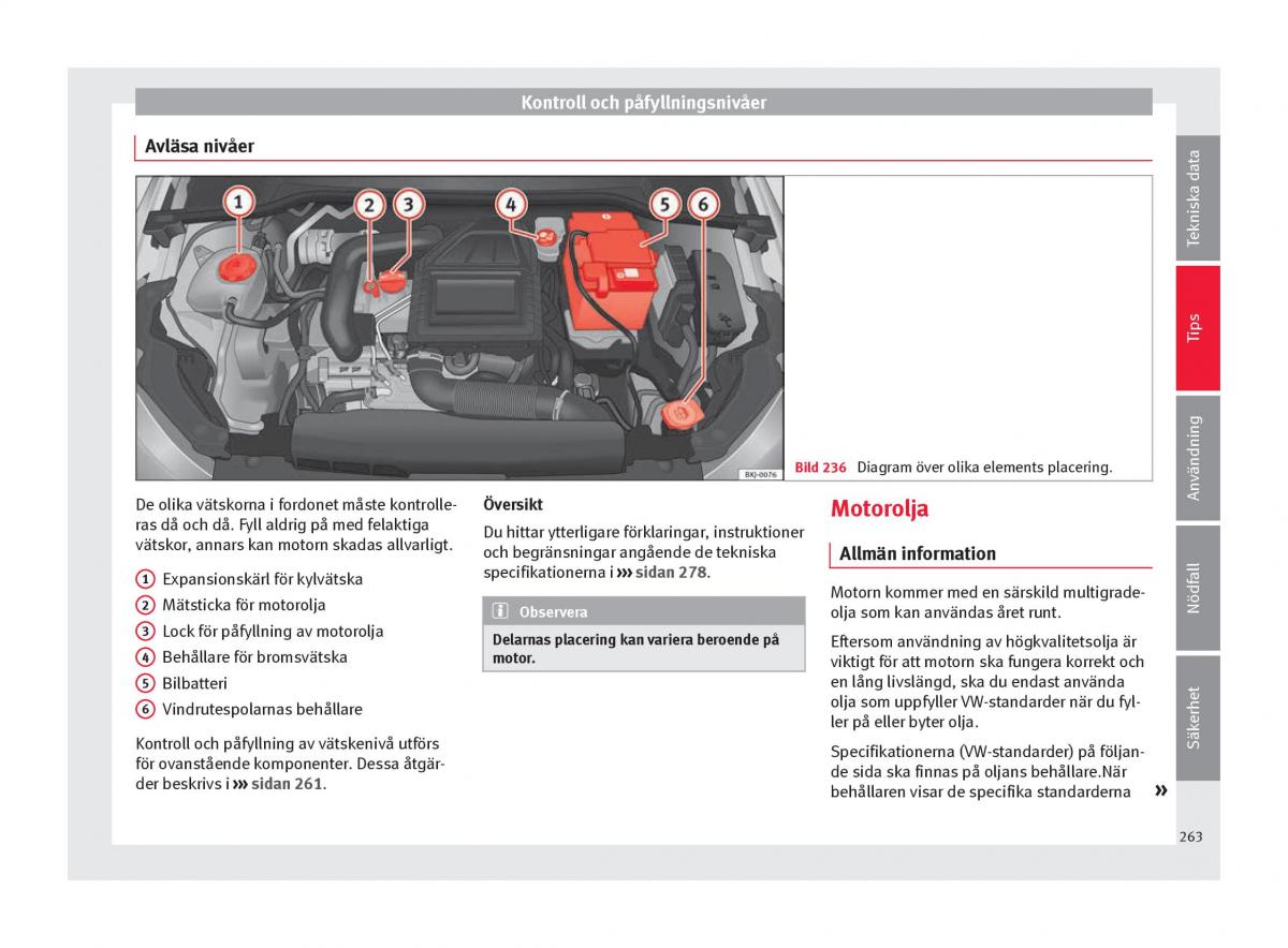 Seat Arona instruktionsbok / page 265