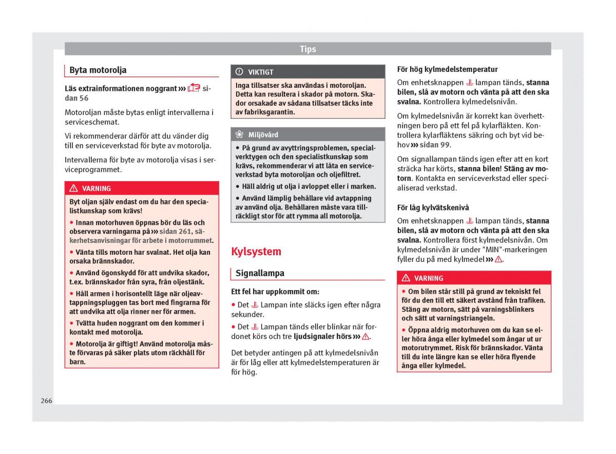 Seat Arona instruktionsbok / page 268