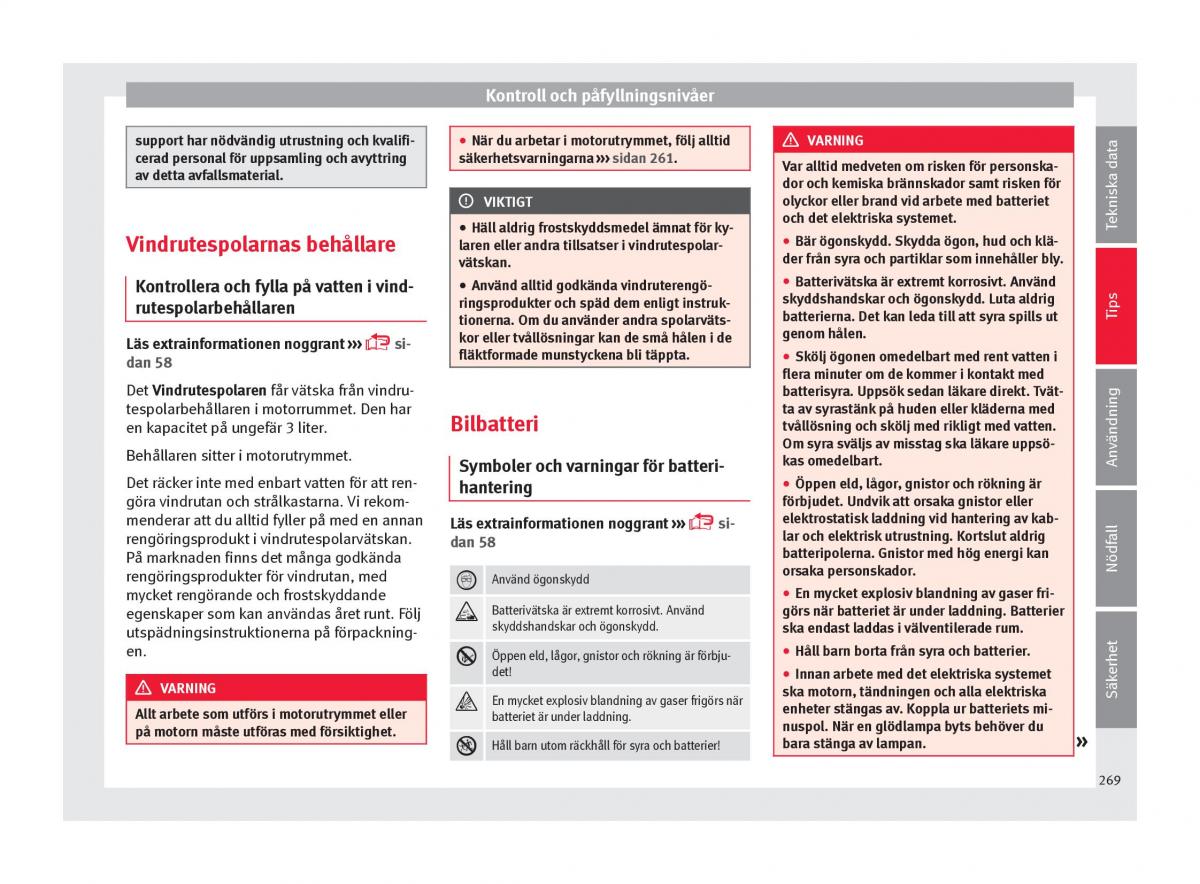 Seat Arona instruktionsbok / page 271