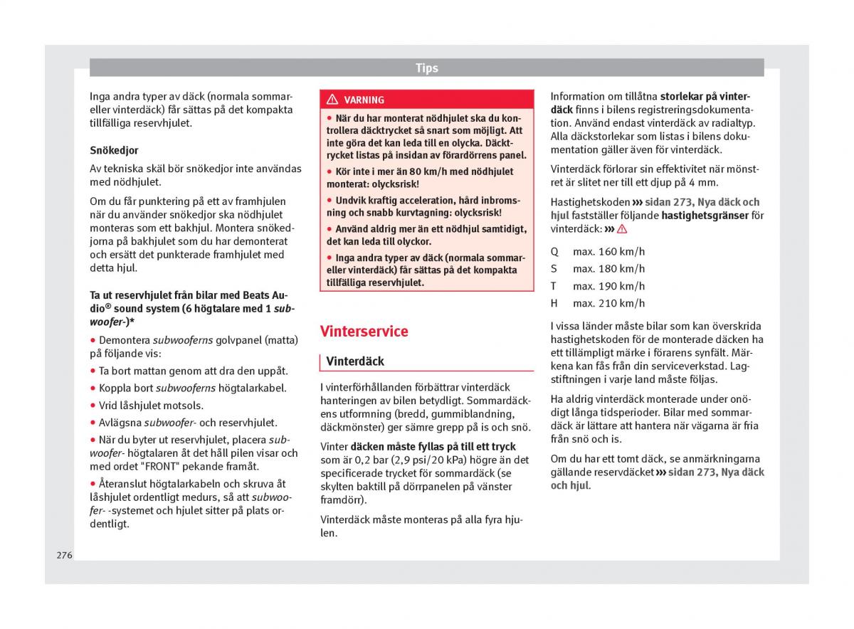 Seat Arona instruktionsbok / page 278