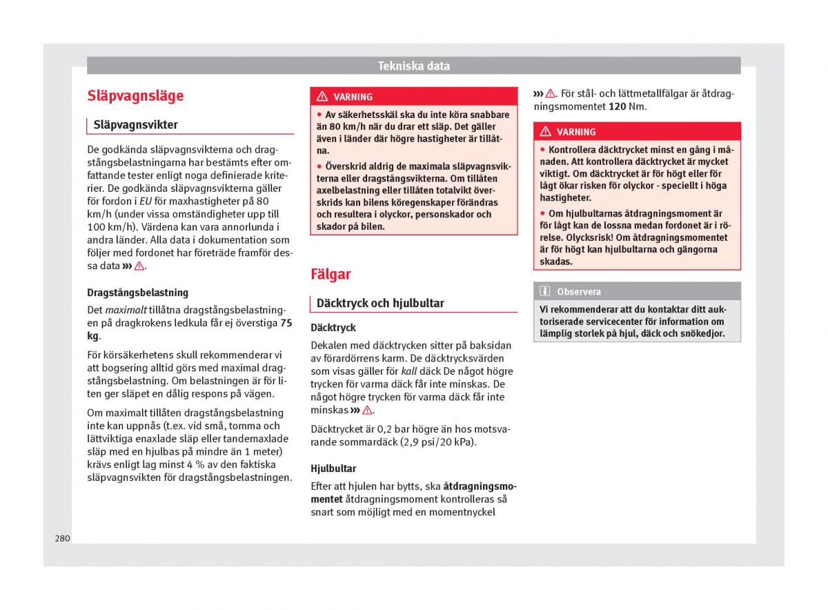 Seat Arona instruktionsbok / page 282