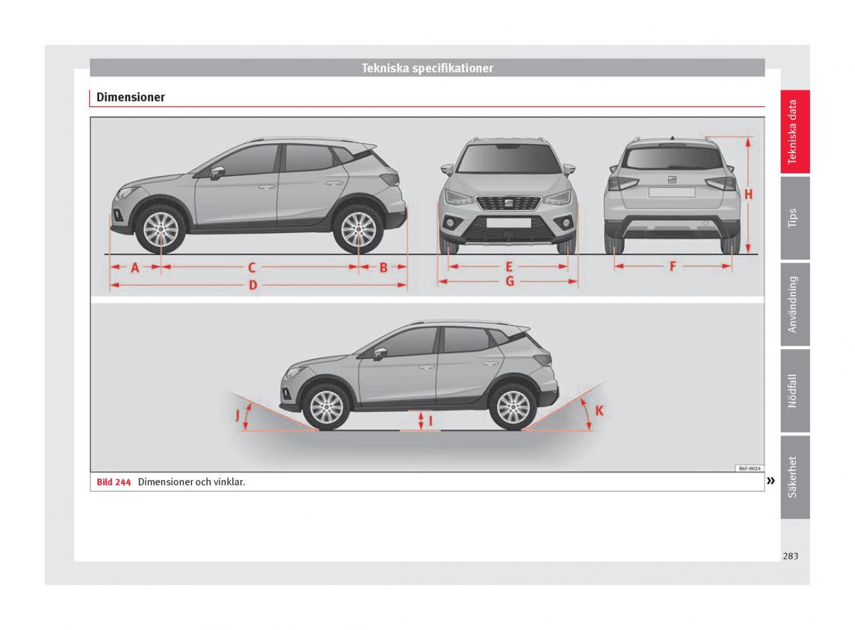 Seat Arona instruktionsbok / page 285