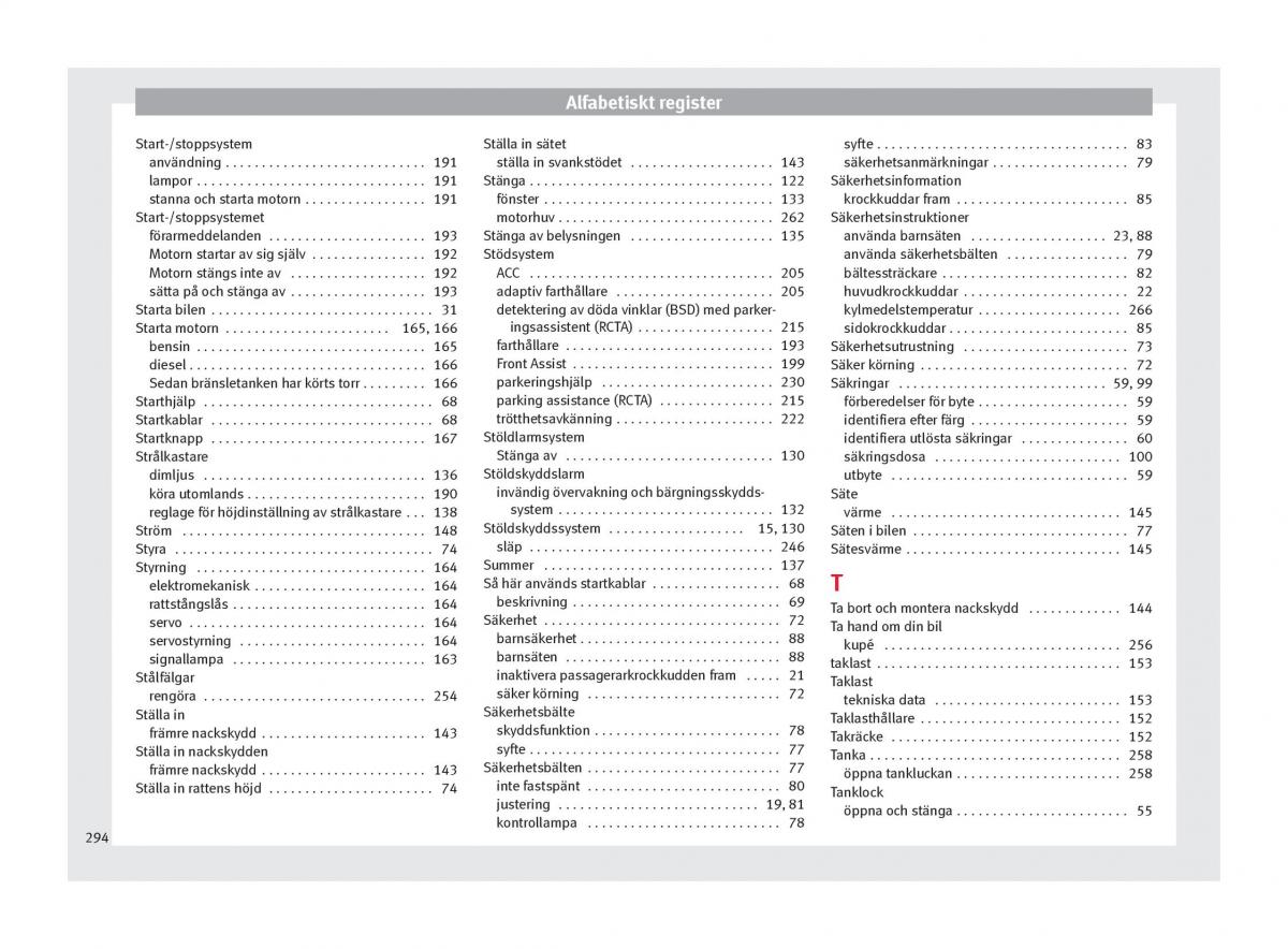 Seat Arona instruktionsbok / page 296