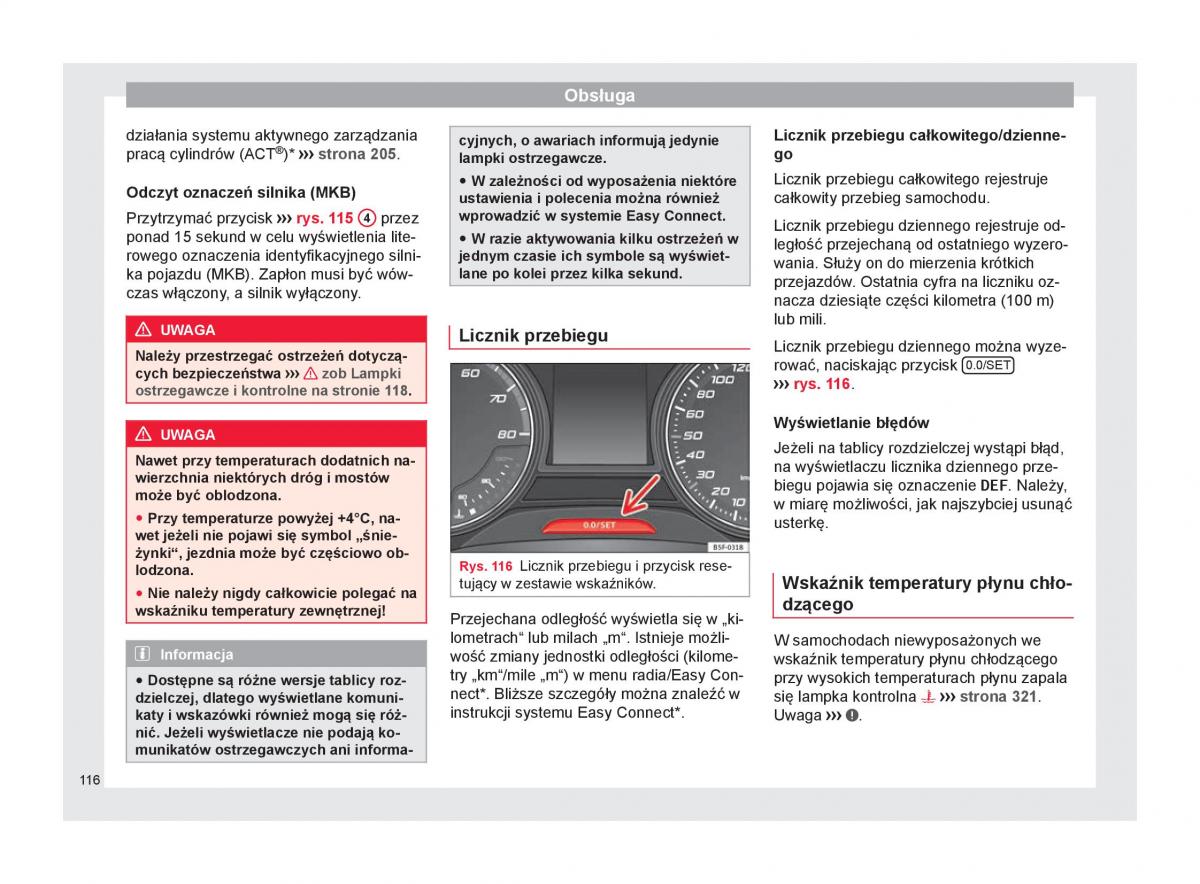 Seat Ateca instrukcja obslugi / page 118