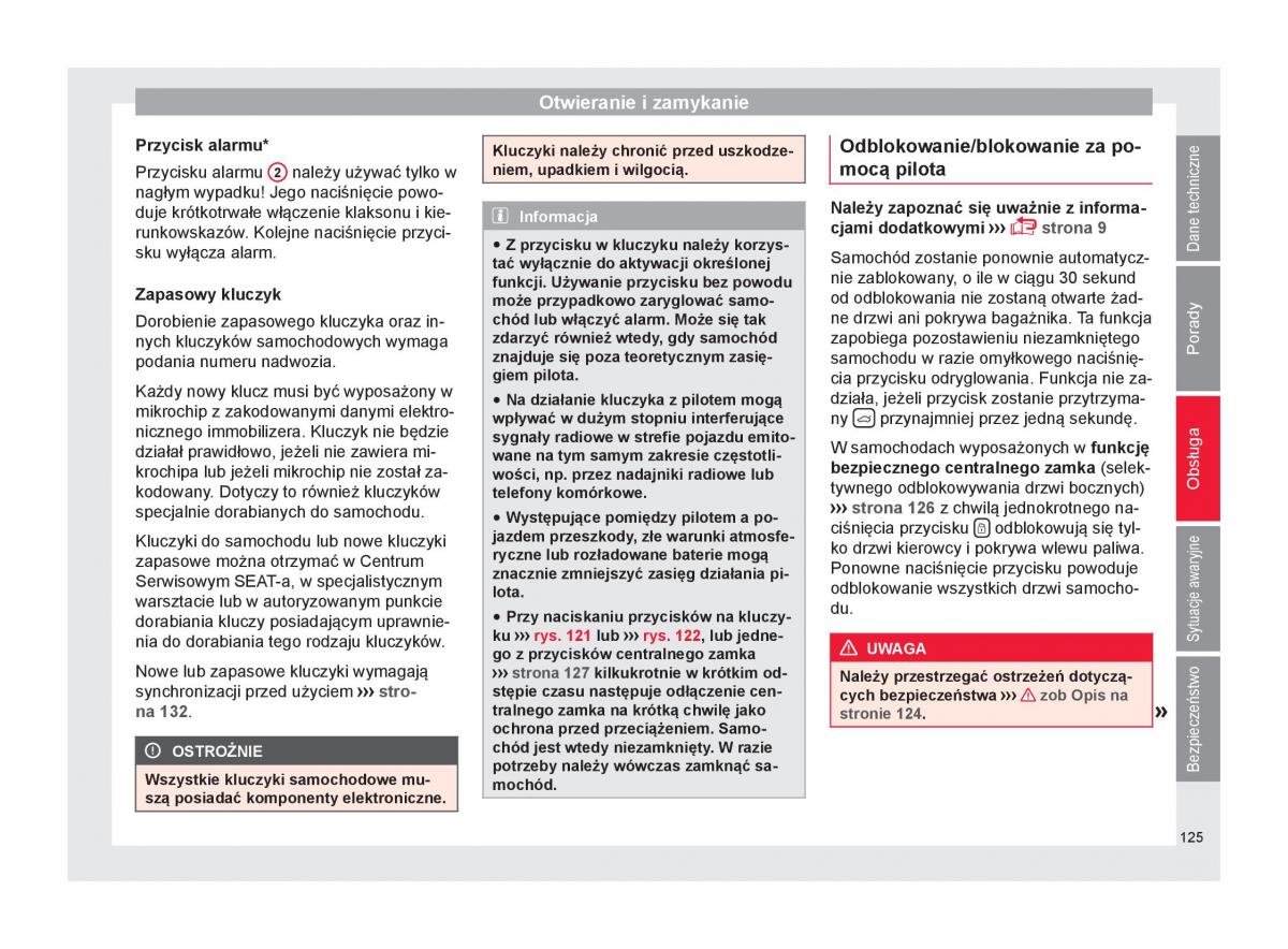 Seat Ateca instrukcja obslugi / page 127