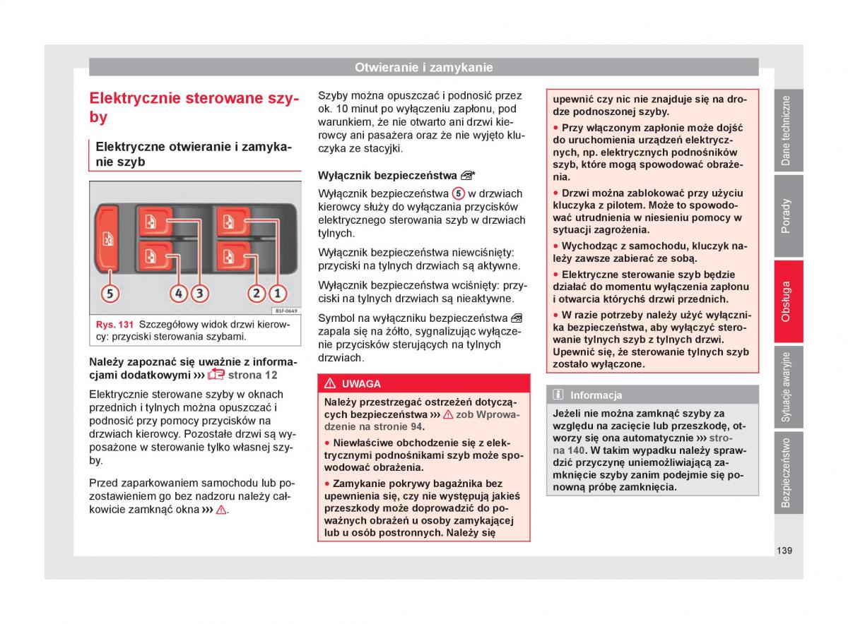 Seat Ateca instrukcja obslugi / page 141