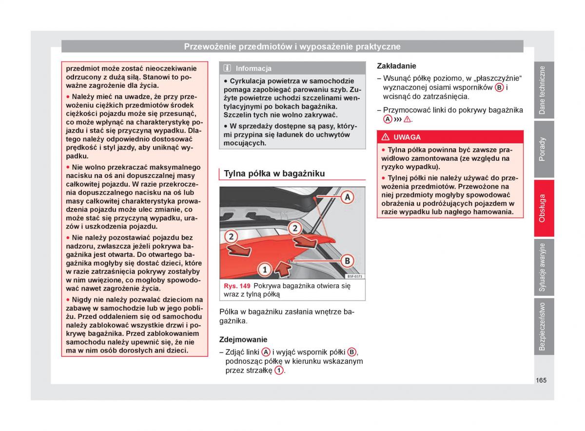 Seat Ateca instrukcja obslugi / page 167