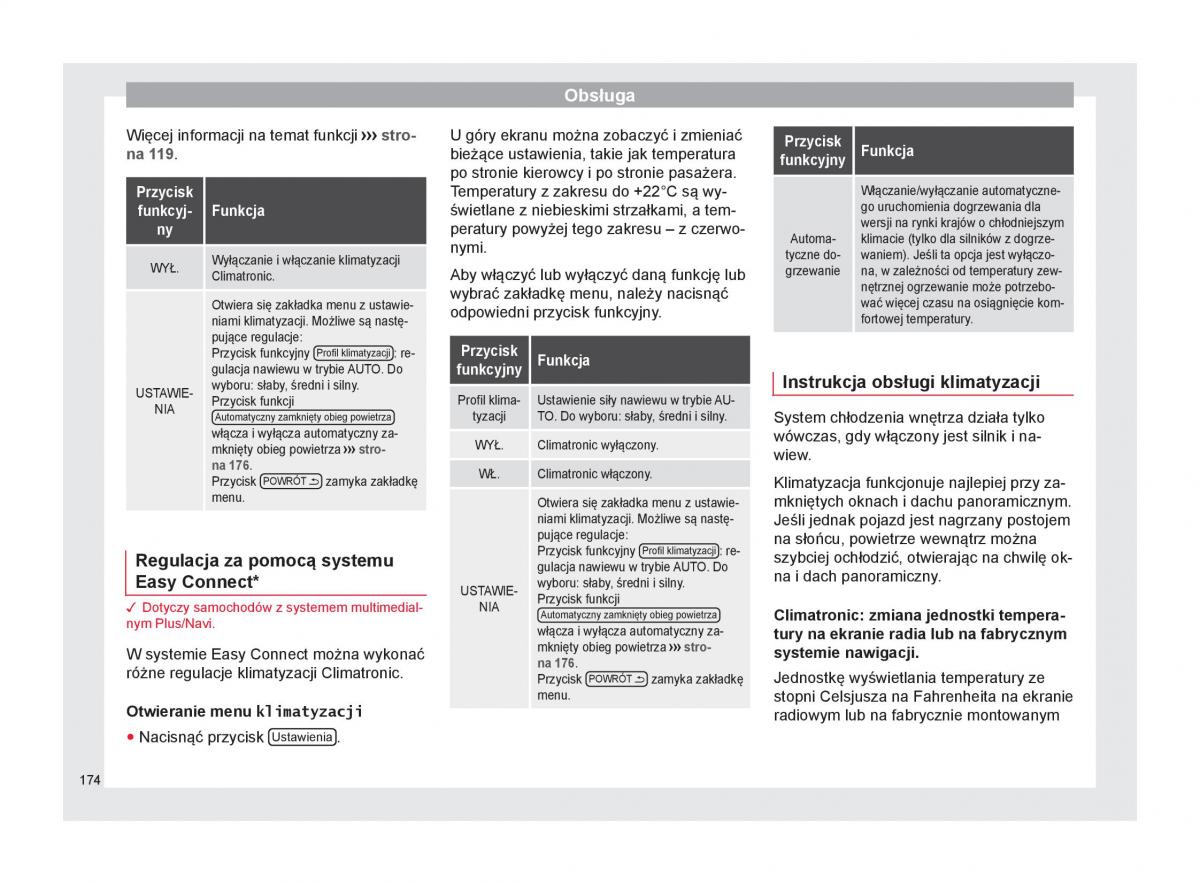 Seat Ateca instrukcja obslugi / page 176