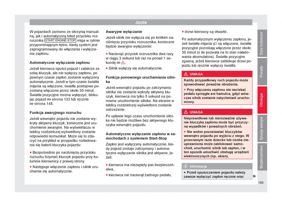 Seat Ateca instrukcja obslugi / page 187