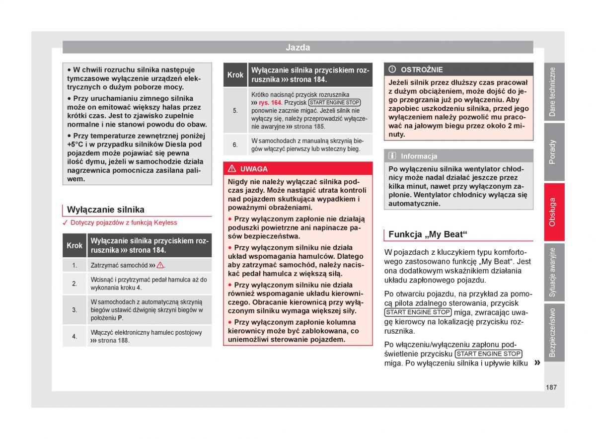 Seat Ateca instrukcja obslugi / page 189