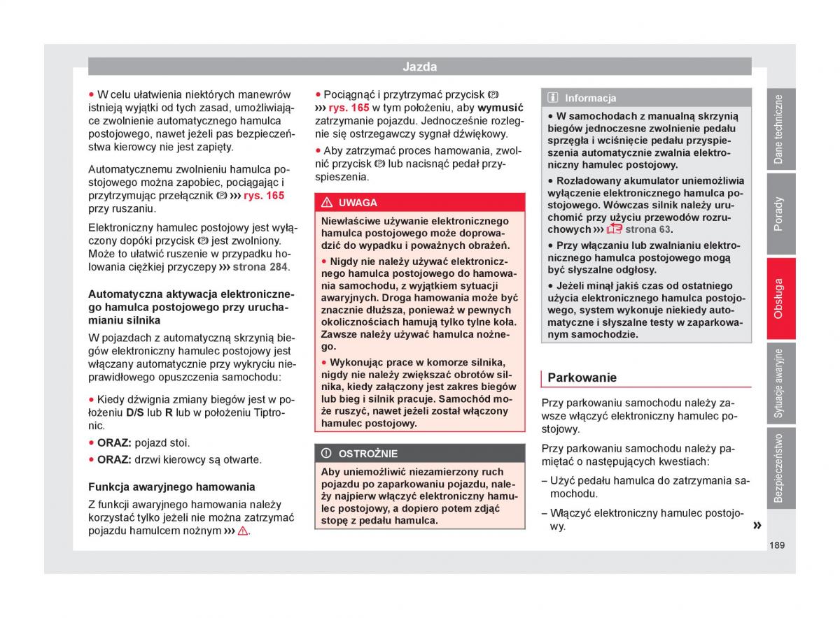 Seat Ateca instrukcja obslugi / page 191