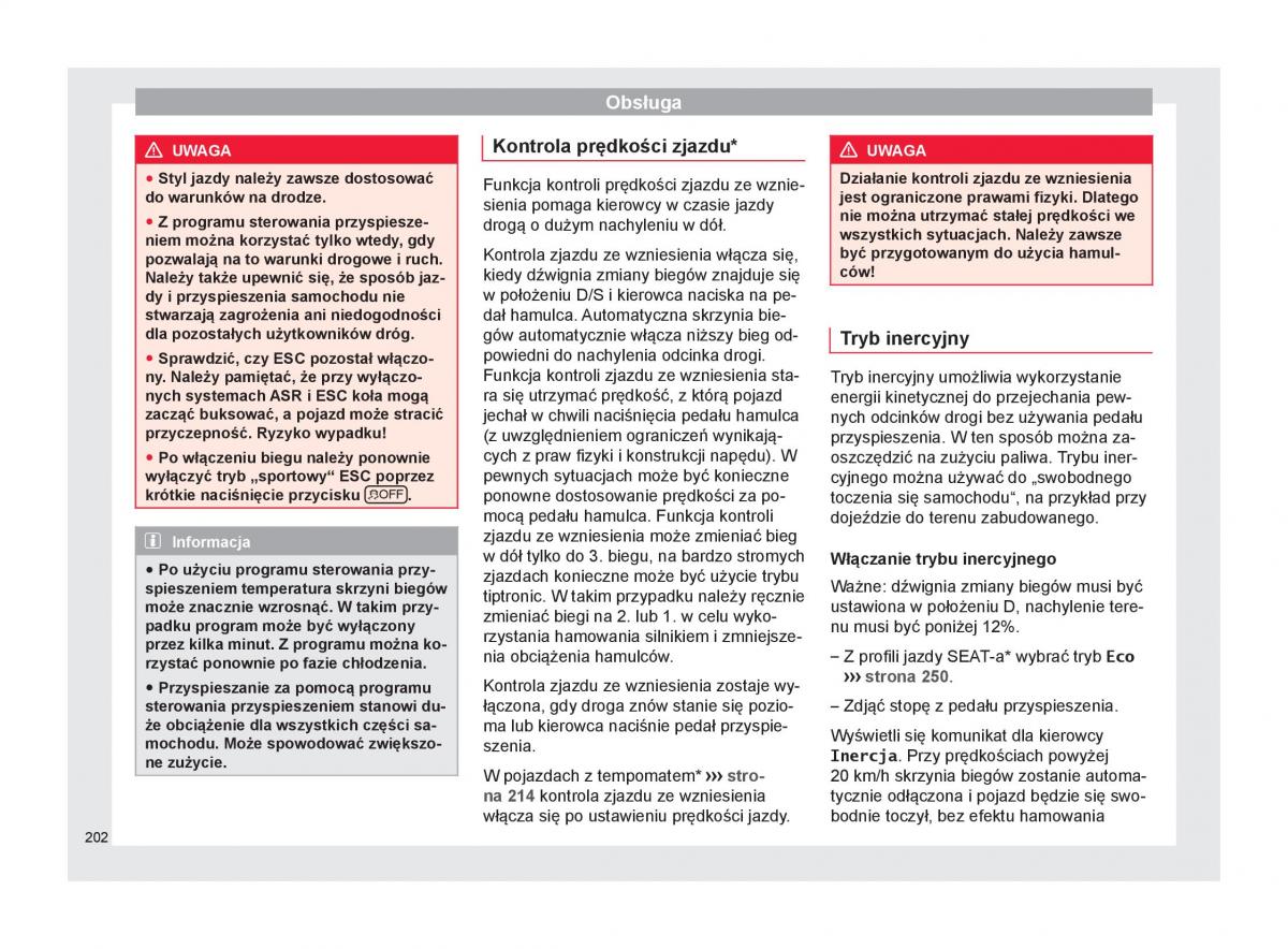 Seat Ateca instrukcja obslugi / page 204