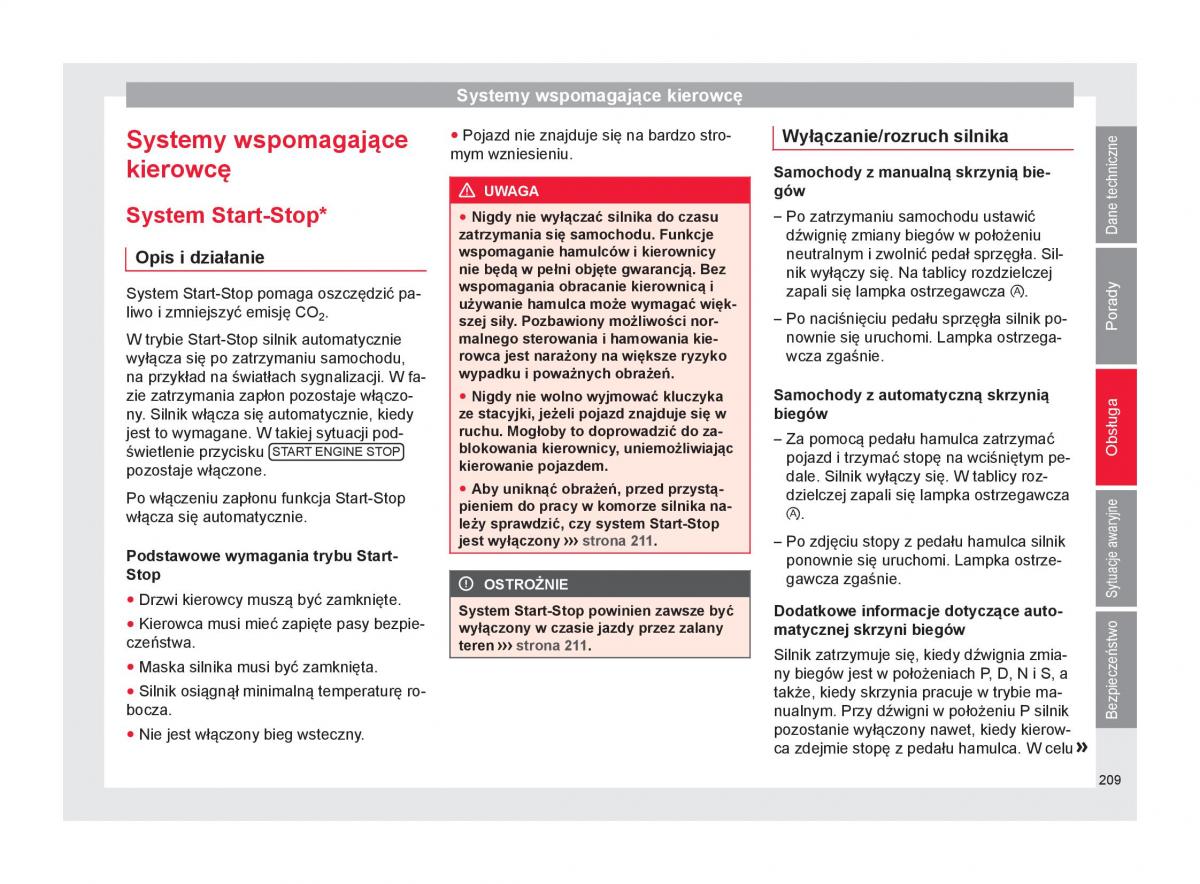 Seat Ateca instrukcja obslugi / page 211