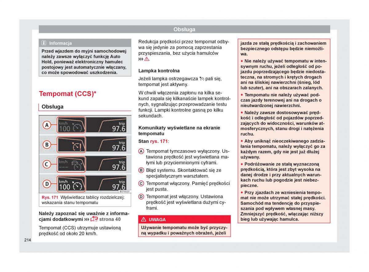 Seat Ateca instrukcja obslugi / page 216