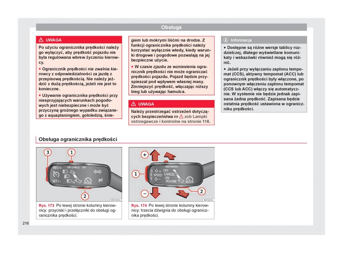 Seat Ateca instrukcja obslugi / page 218