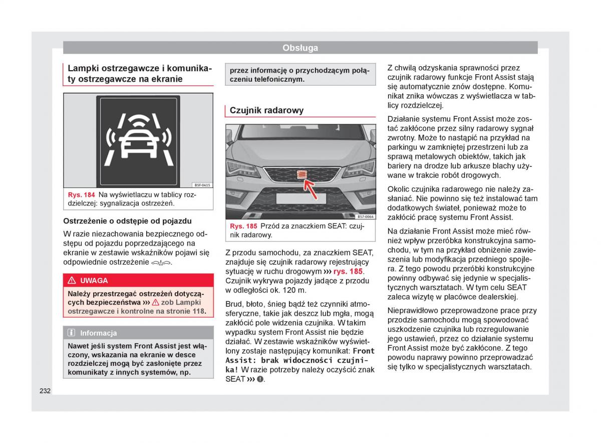 Seat Ateca instrukcja obslugi / page 234