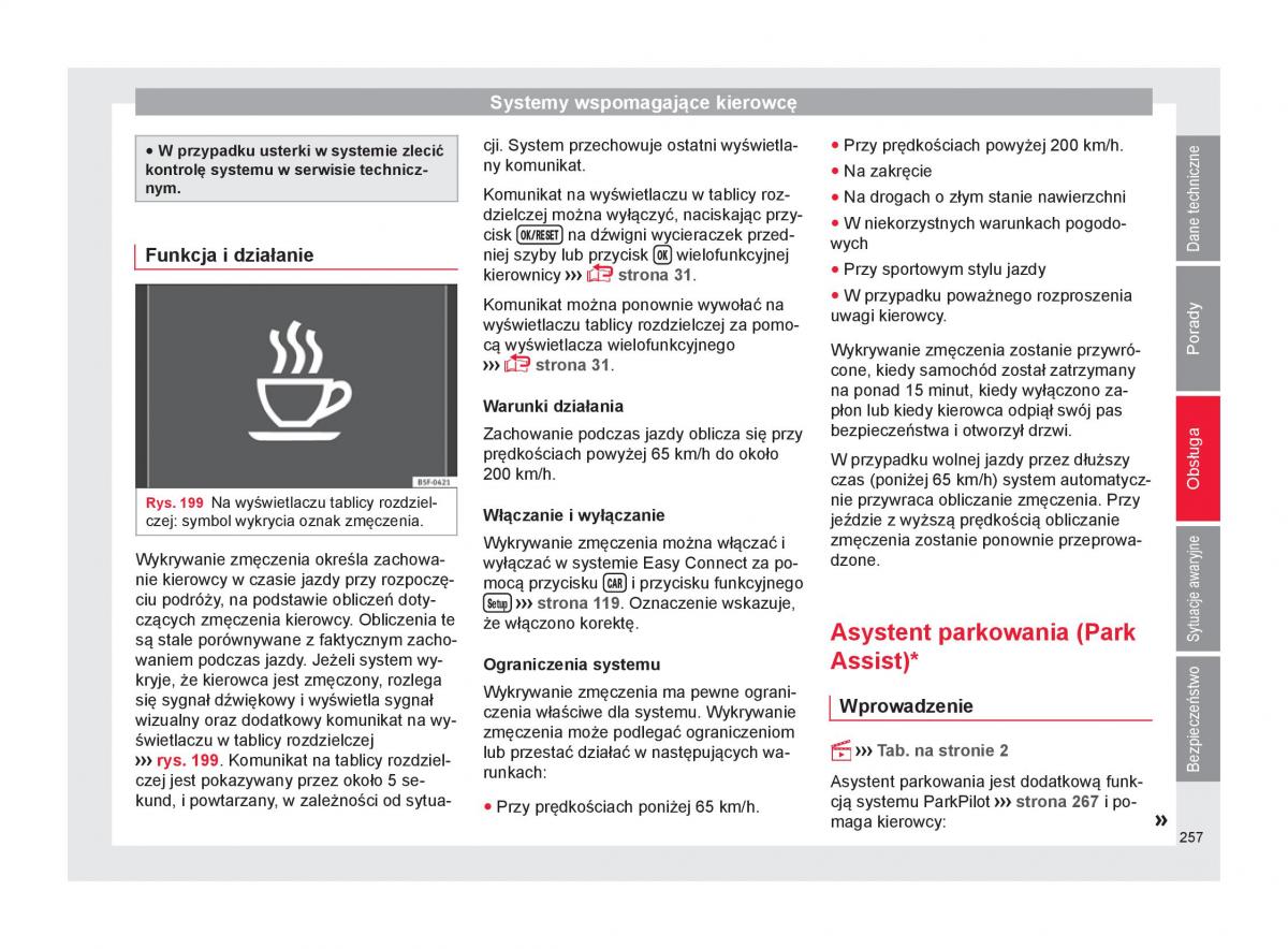 Seat Ateca instrukcja obslugi / page 259